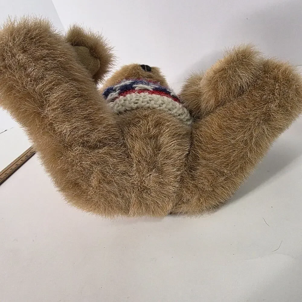 Vintage 1994 Ganz Choice Moe Jointed Teddy Bear 8in USA Sweater